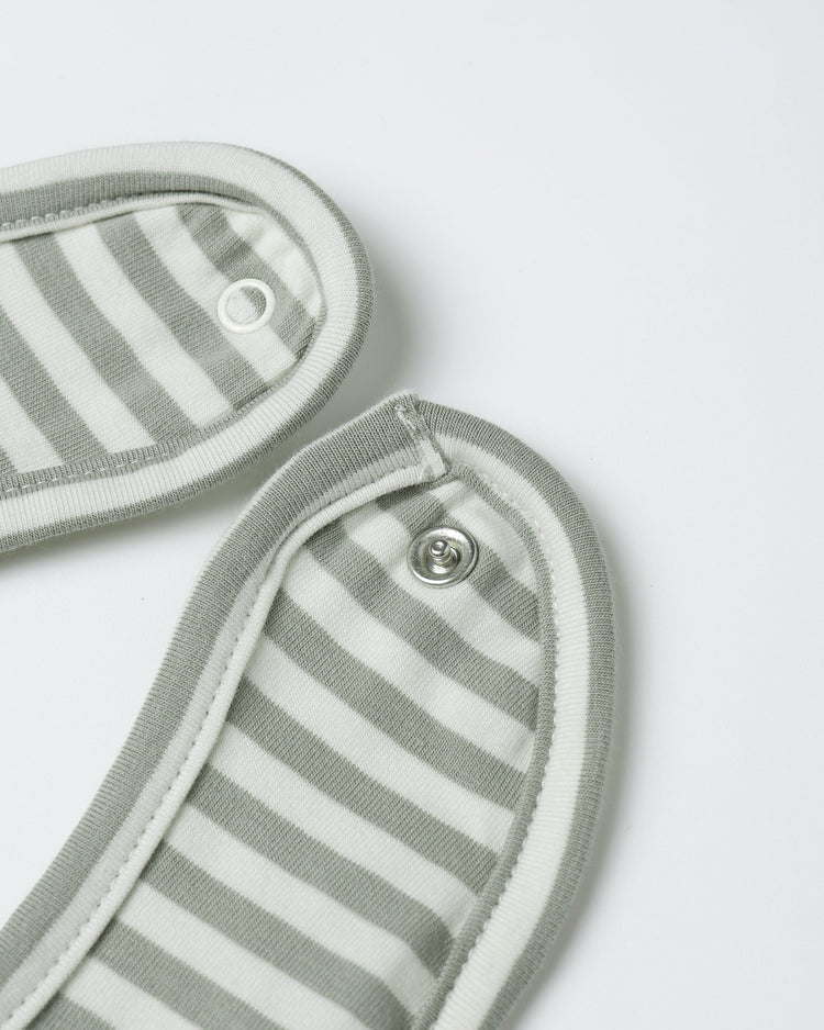 Jersey Snap Bib, 2 Pack | Fox Land, Fern Stripe | Quincy Mae