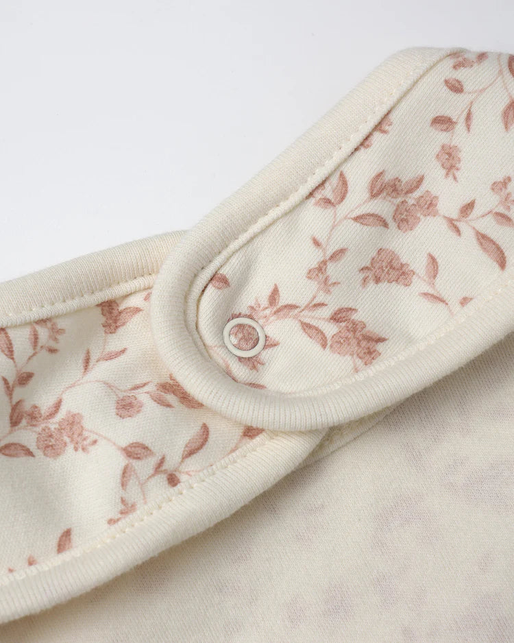 Jersey Snap Bib, 2 Pack | French Garden, Rose Micro Stripe | Quincy Mae