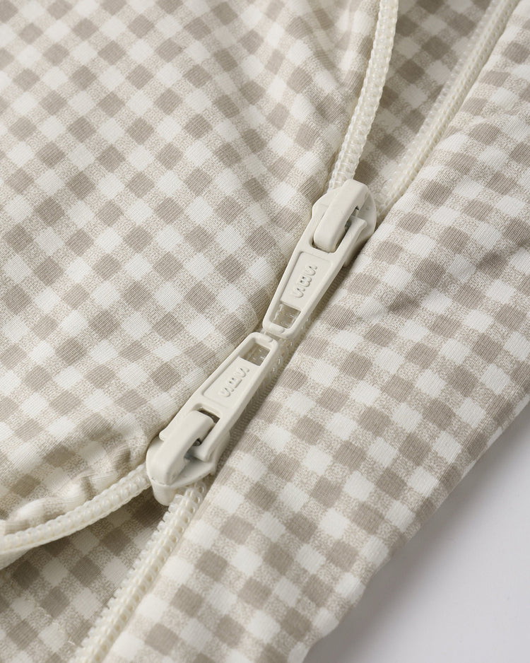 Bamboo Sleep Bag | Oat Gingham | Quincy Mae