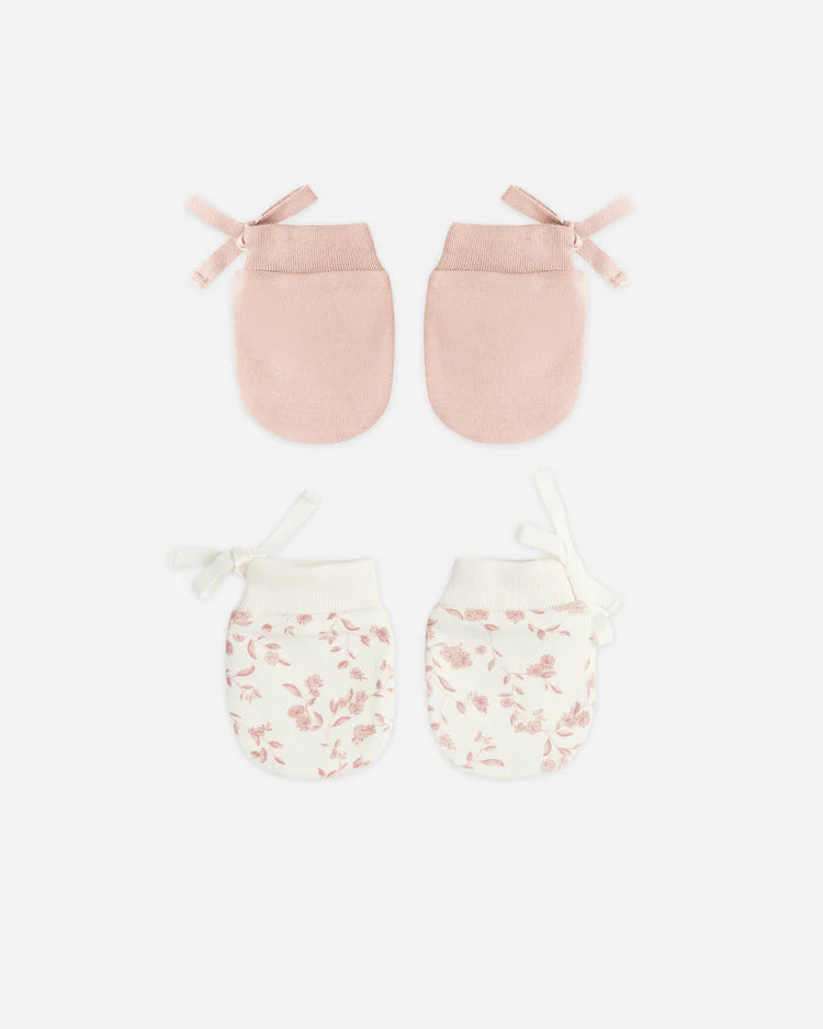 No Scratch Mittens, Set Of 2 | Rose, French Garden | Quincy Mae