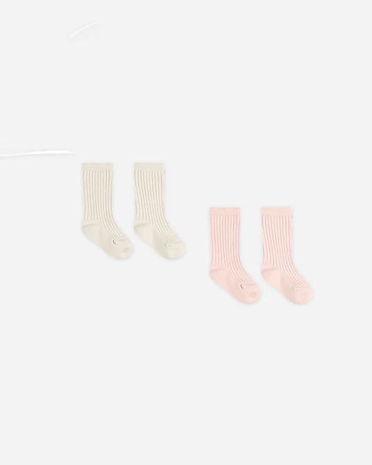 Sock Set | Ivory, Bubblegum | Quincy Mae