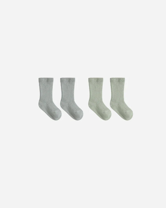 Socks Set | Fern, Steel Blue | Quincy Mae