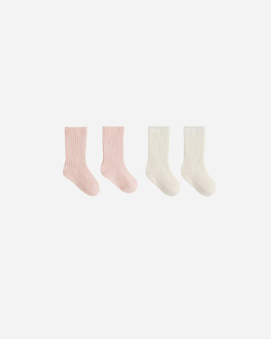 Socks Set | Natural, Rose | Quincy Mae