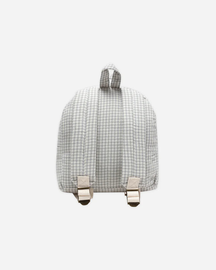 Mini Backpack | Blue Gingham | Quincy Mae