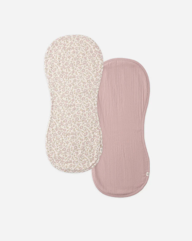 Burp Cloth, 2 Pack | Dahlia, Mauve | Quincy Mae