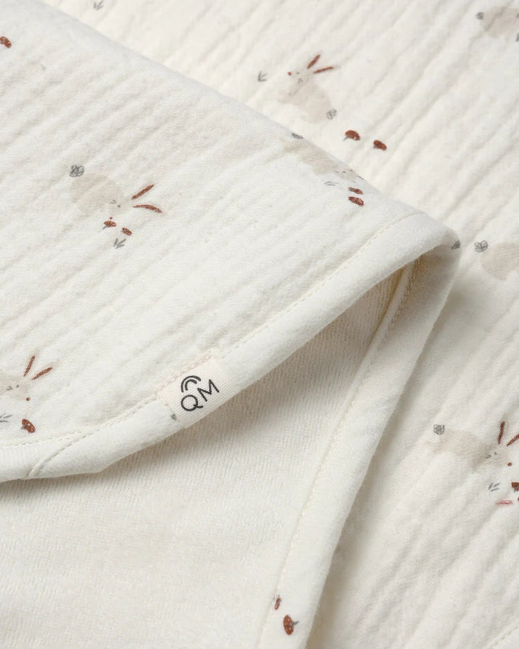Burp Cloth, 2 Pack | Bunnies, Cedar Check | Quincy Mae