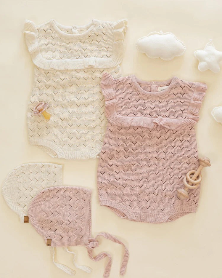 Knit Bonnet | Natural | Quincy Mae