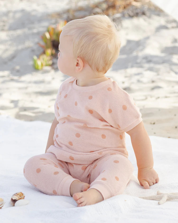 Terry Tee + Pant Set | Polka Dot | Quincy Mae