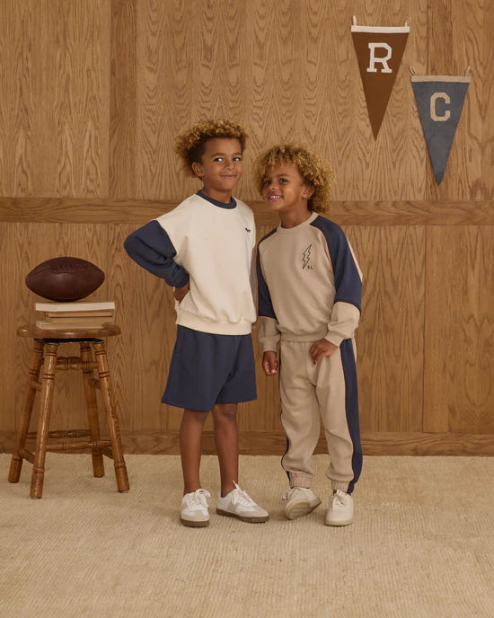 Paneled Sweatpants | Stone | Rylee & Cru