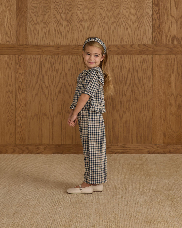 Prairie Blouse | Navy Check | Rylee & Cru