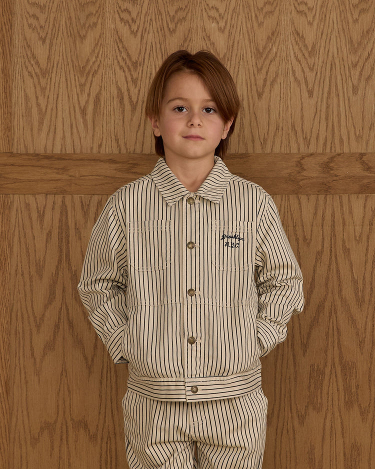 Chore Coat | Navy Pinstripe | Rylee & Cru