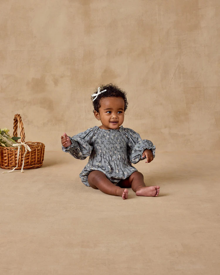 Autumn Romper | French Blue Floral | Noralee