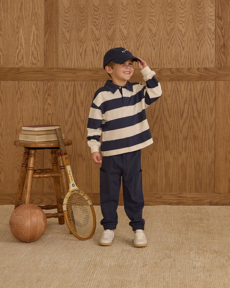 Rugby Polo | Navy Stripe | Rylee & Cru