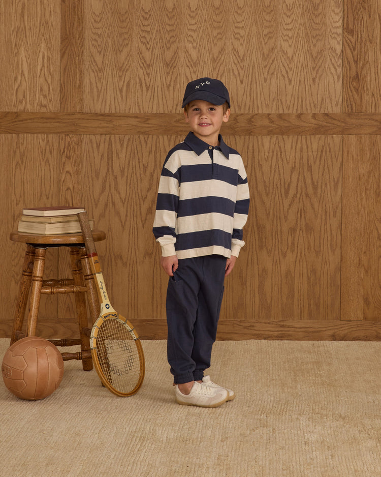 Rugby Polo | Navy Stripe | Rylee & Cru