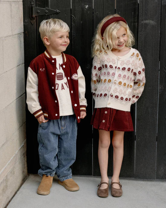 Button Front Mini Skirt | Burgundy | Rylee & Cru