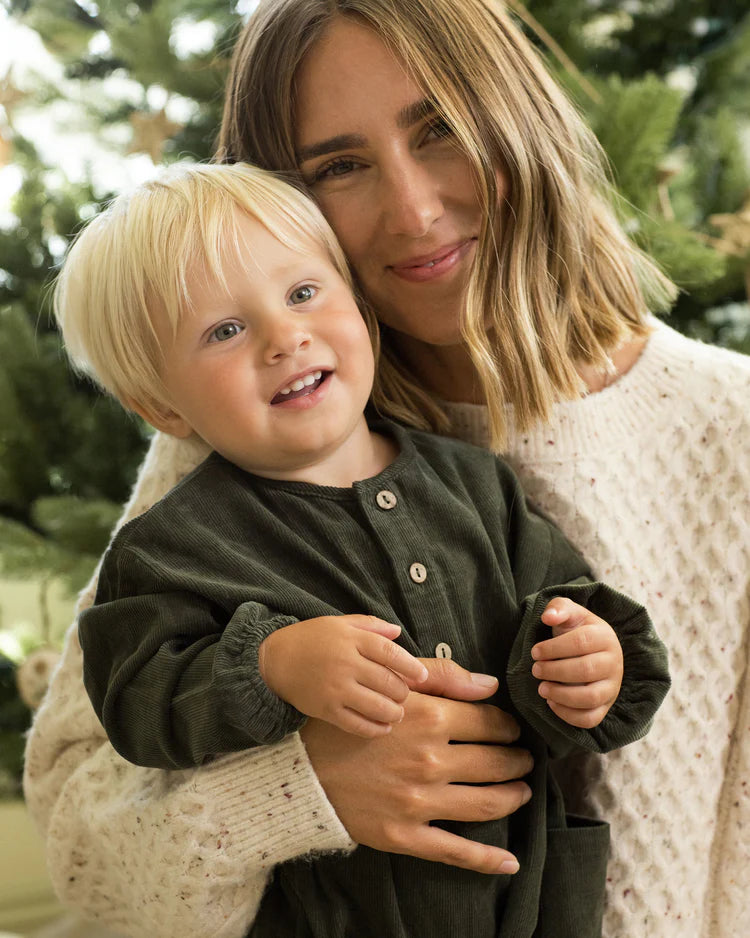 Relaxed Woven Jumpsuit | Evergreen | Rylee & Cru