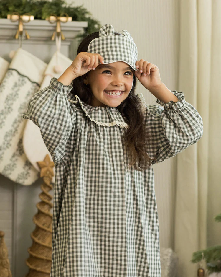 Girl's Nightgown | Evergreen Gingham | Rylee & Cru