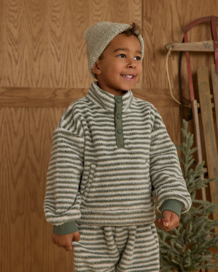 Snap Pullover | Evergreen Stripe | Rylee & Cru