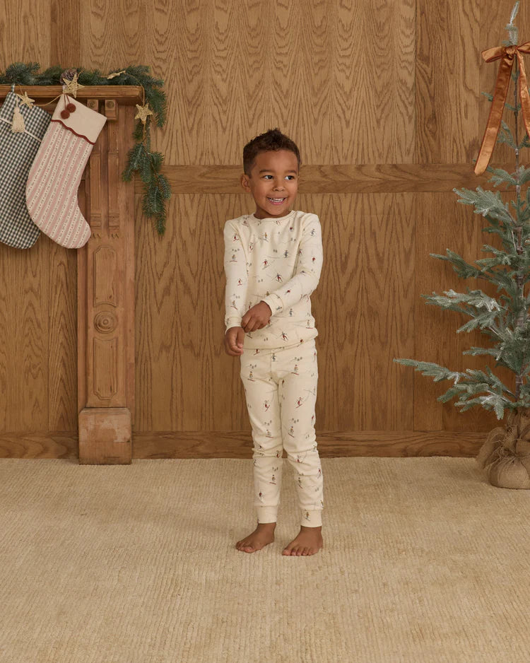 Organic Long Sleeve Pajama Set | Skiers | Rylee & Cru