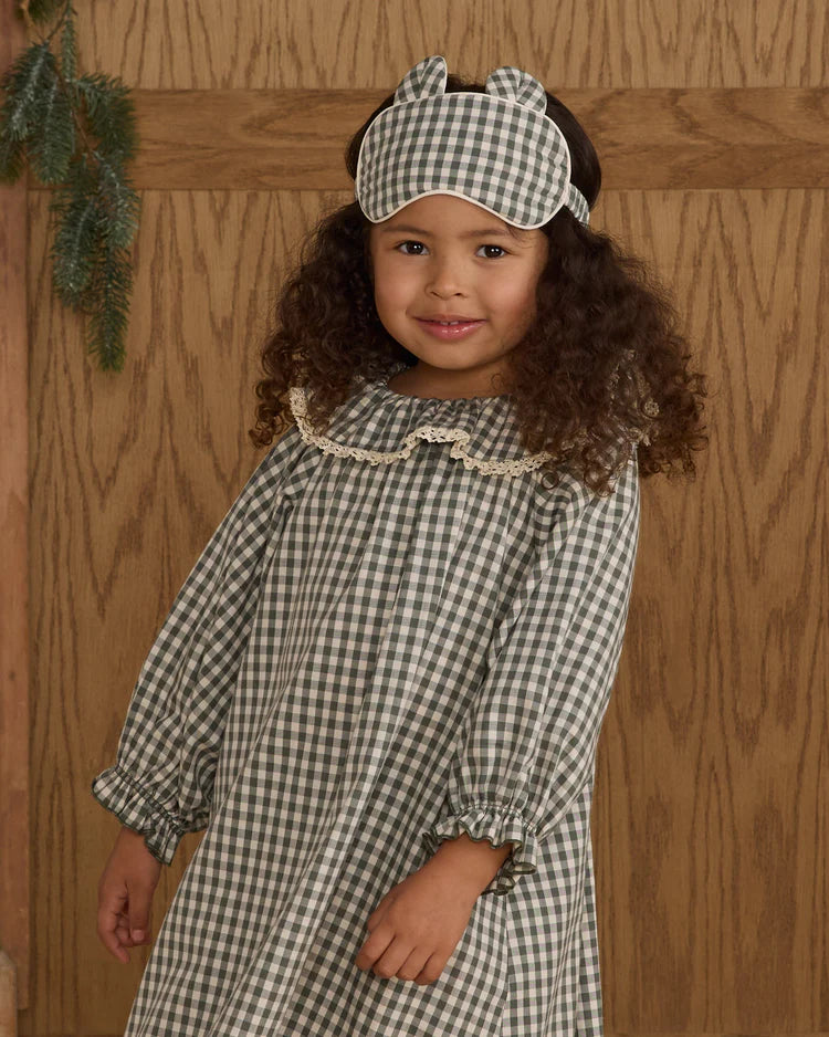 Girl's Nightgown | Evergreen Gingham | Rylee & Cru