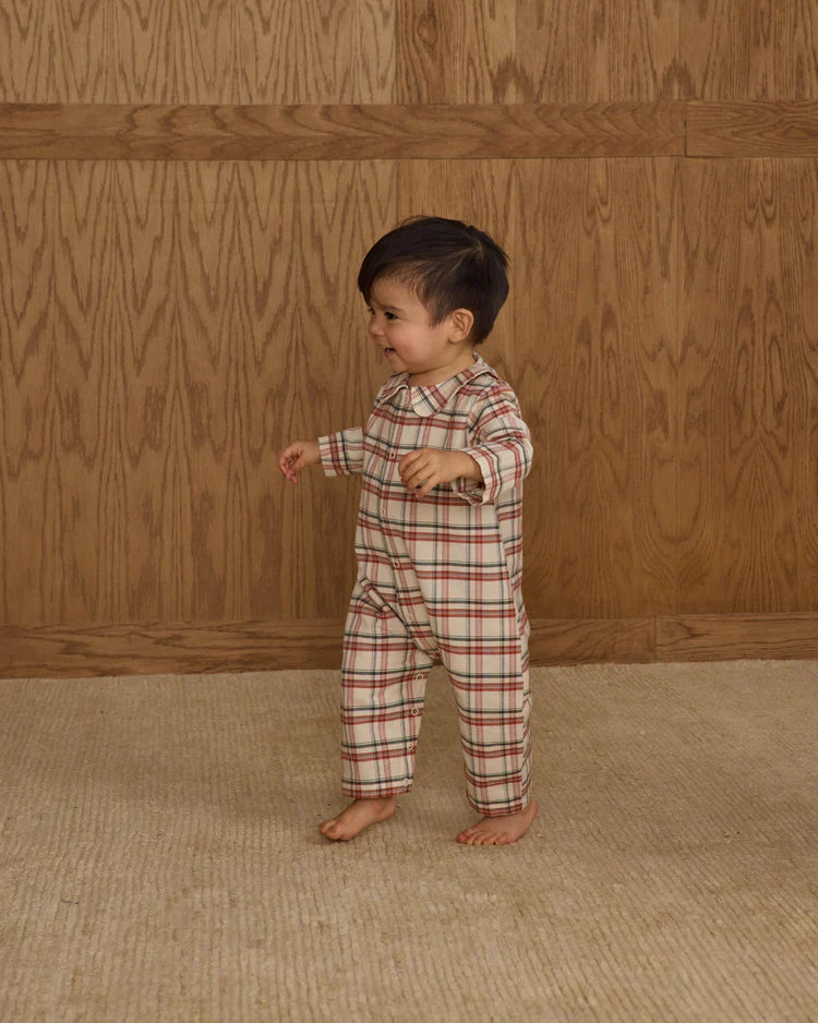 Baby Pajama Romper | Holiday Flannel | Rylee & Cru
