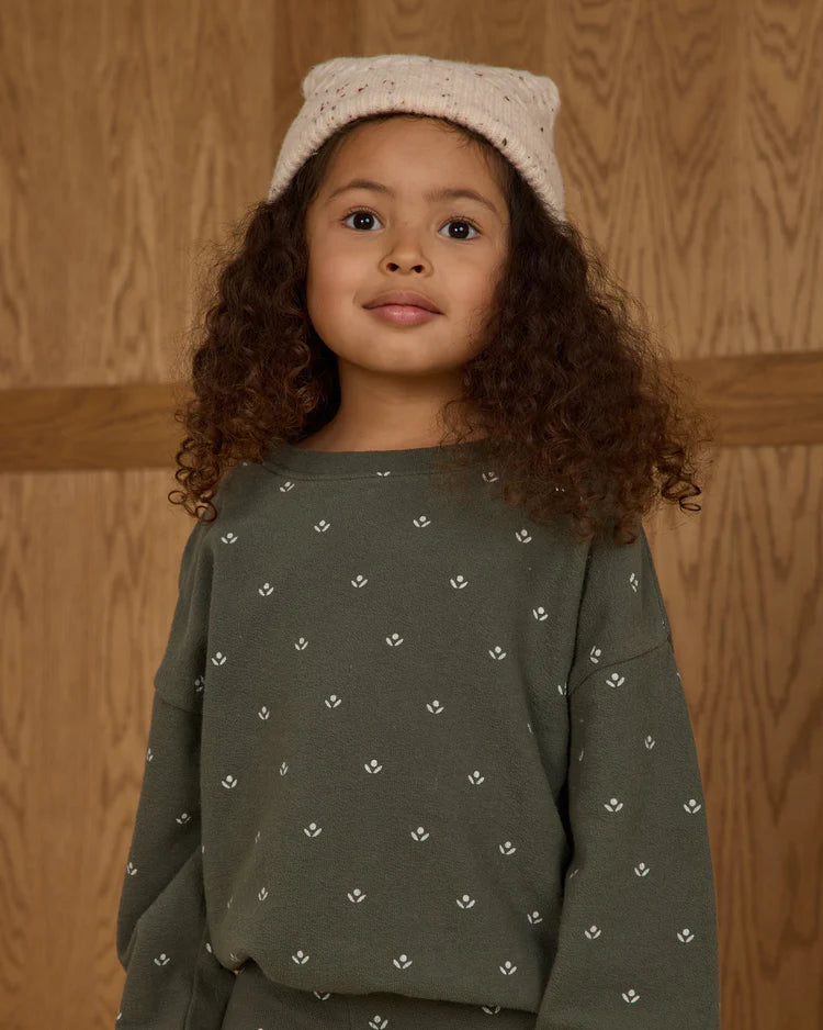 Spongey Knit Set | Evergreen Ditsy | Rylee & Cru
