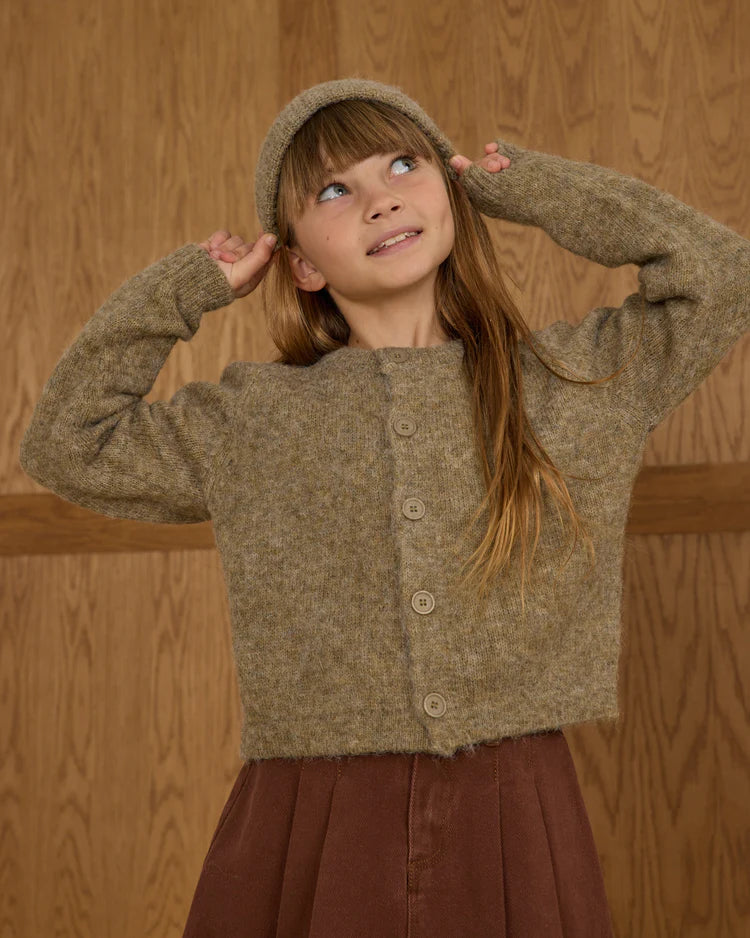 Fuzzy Cardigan | Evergreen | Rylee & Cru