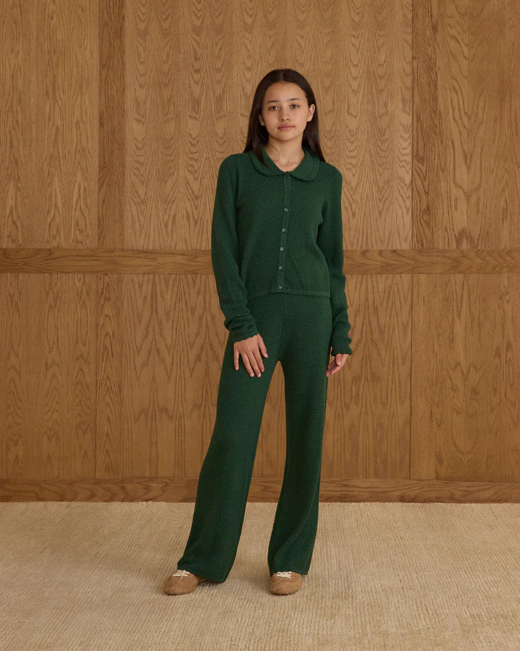 Knit Wide Leg Pant | Green | Rylee & Cru