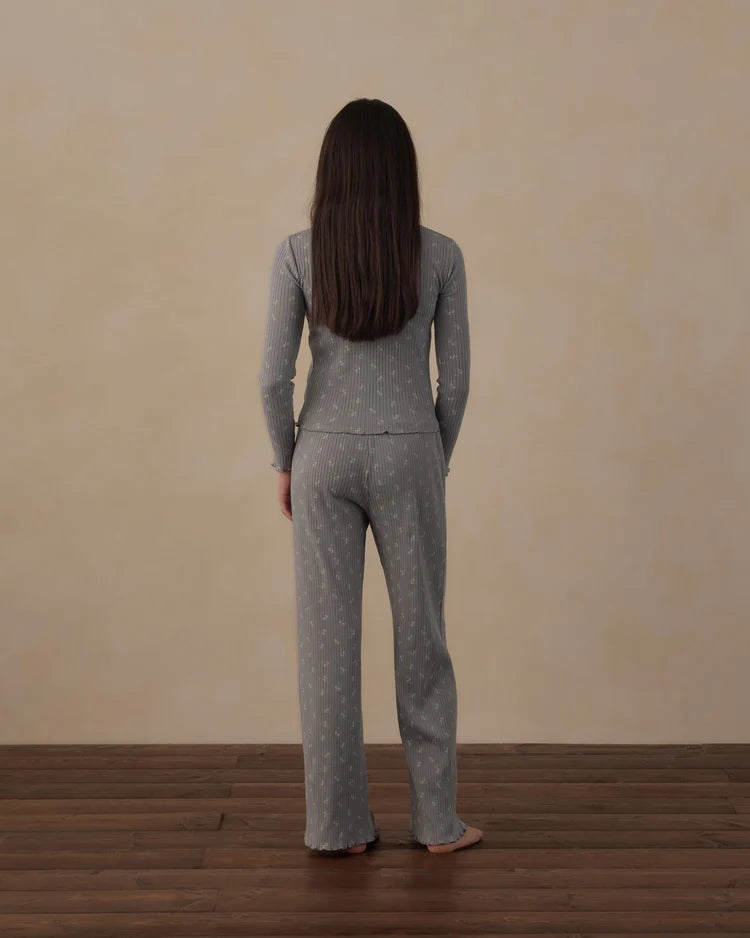 Teen Ribbed Lounge Set | Slate Bloom | Rylee & Cru