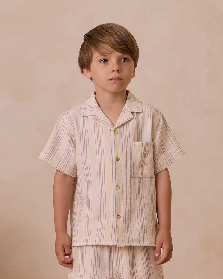 Lapel Collar Shirt | Summer Stripe | Rylee & Cru