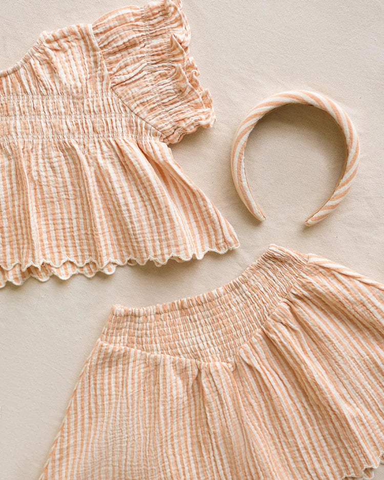 Colette Top | Grapefruit Stripe | Rylee & Cru