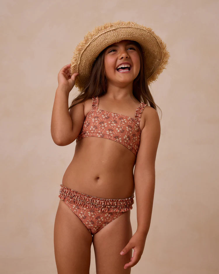 Rouched Bikini | Red Floral | Rylee & Cru