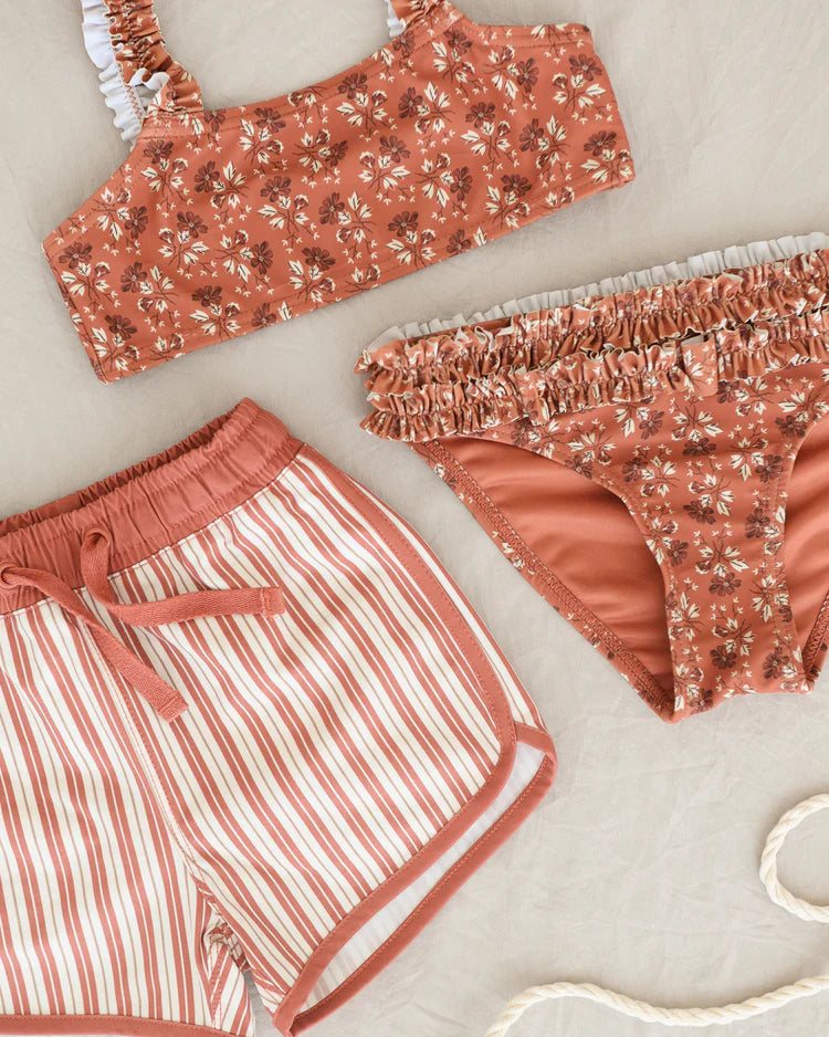 Rouched Bikini | Red Floral | Rylee & Cru