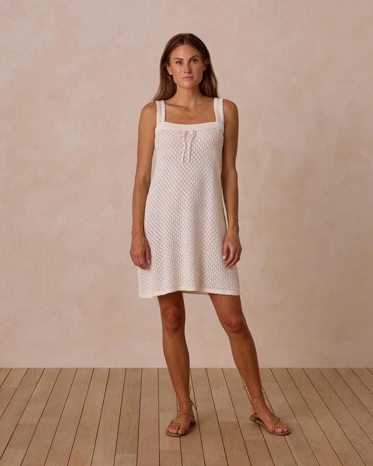 Crochet Mini Dress | Ivory | Rylee & Cru