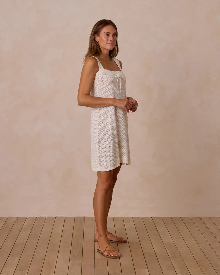 Crochet Mini Dress | Ivory | Rylee & Cru