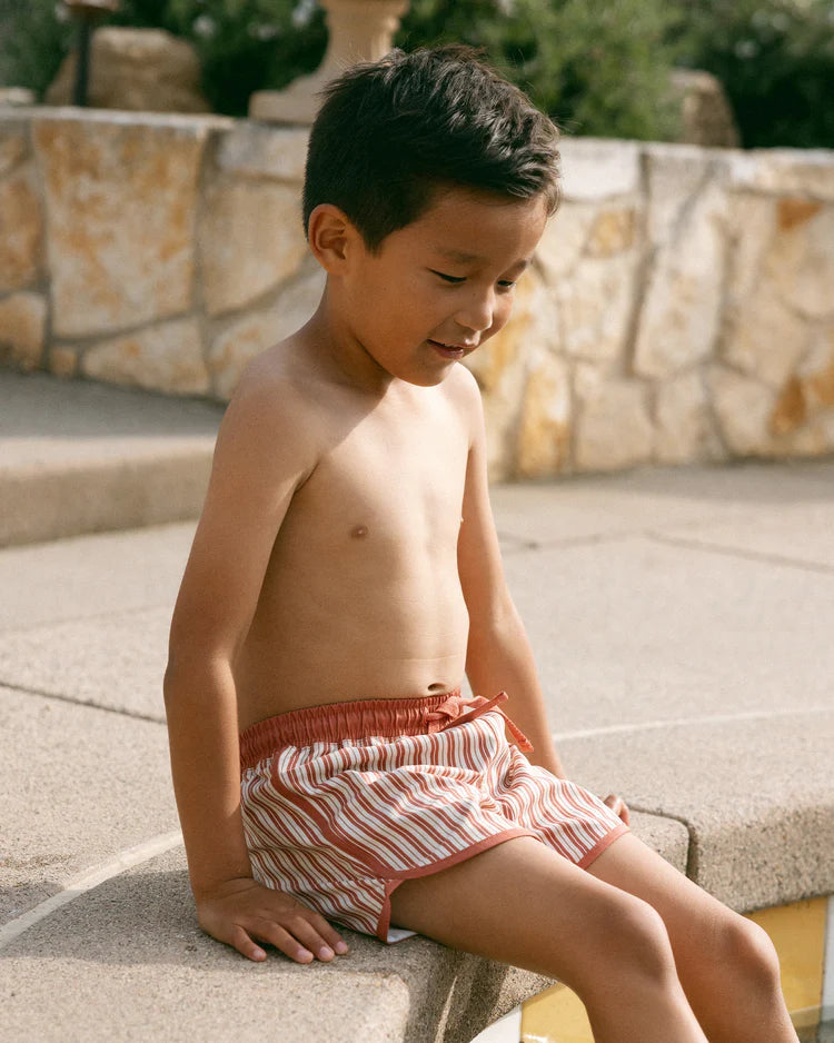 Swim Trunk | Poppy Pinstripe | Rylee & Cru
