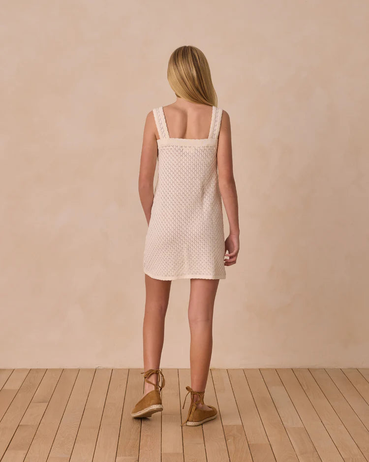Crochet Tank Mini Dress | Ivory | Rylee & Cru