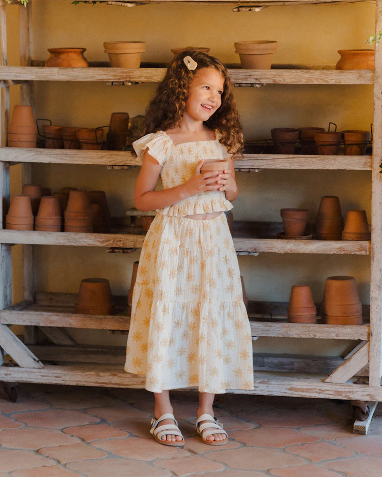 Zayla Top + Tiered Midi Skirt | Daisies | Rylee & Cru