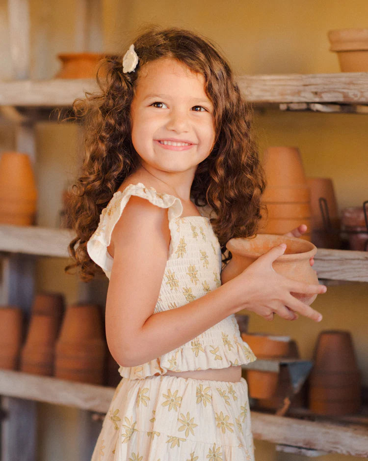 Zayla Top + Tiered Midi Skirt | Daisies | Rylee & Cru