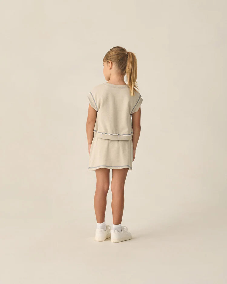 Volly Skirt | Heathered Oatmeal | Rylee & Cru