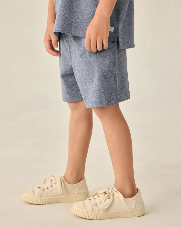 Oceanside Tech Short | Heathered Marine | Rylee & Cru