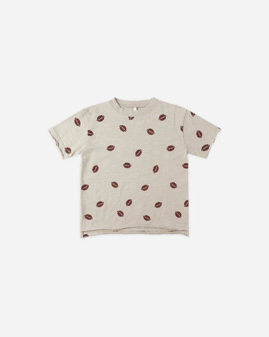 Raw Edge Tee | Footballs | Rylee & Cru