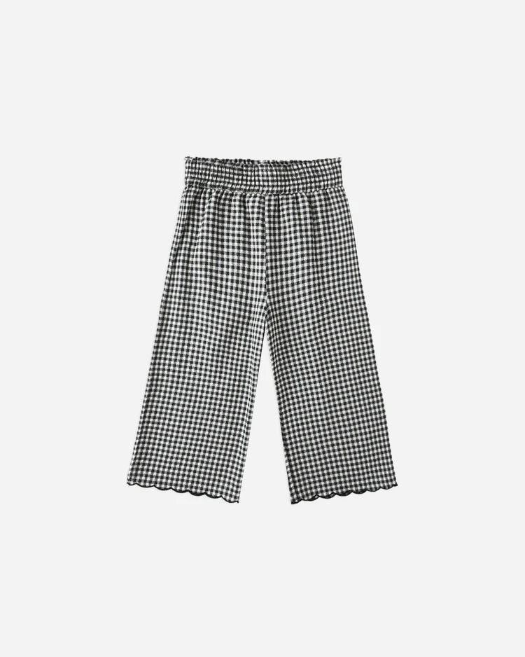 Wide Leg Pant | Black Gingham | Rylee & Cru
