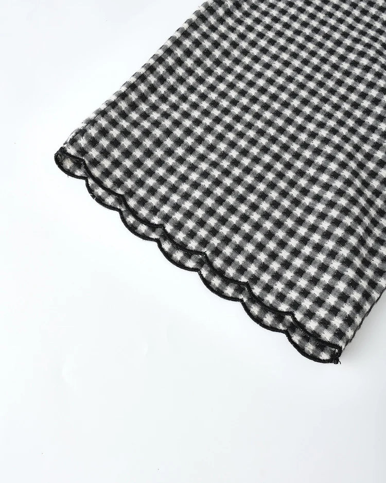 Wide Leg Pant | Black Gingham | Rylee & Cru