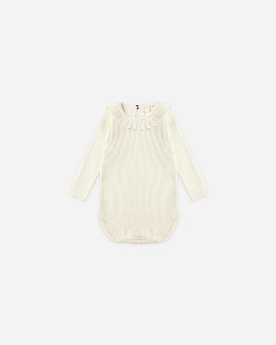 Ruffle Collar Bodysuit | Natural | Rylee & Cru