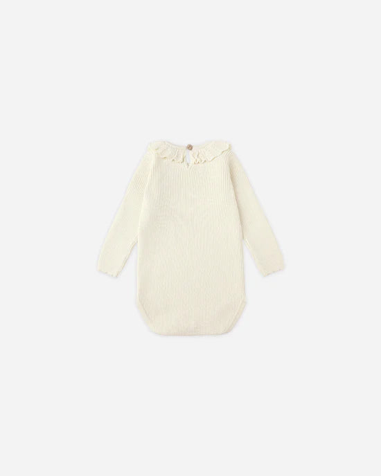 Ruffle Collar Bodysuit | Natural | Rylee & Cru