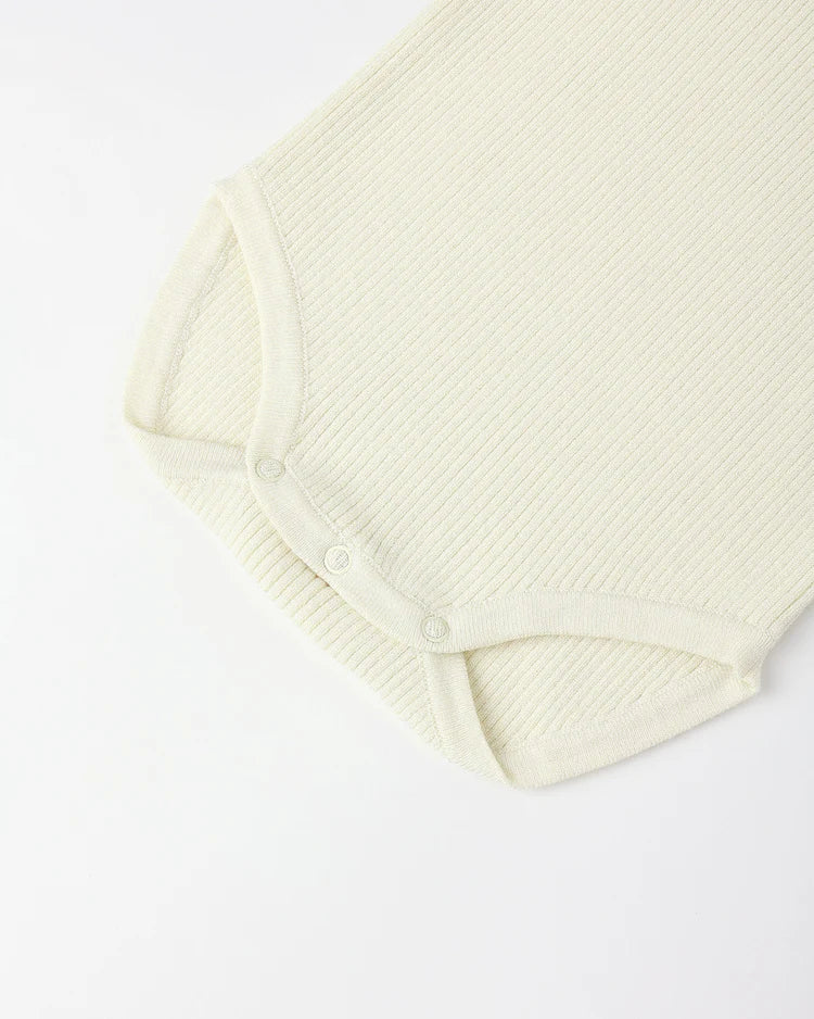 Ruffle Collar Bodysuit | Natural | Quincy Mae