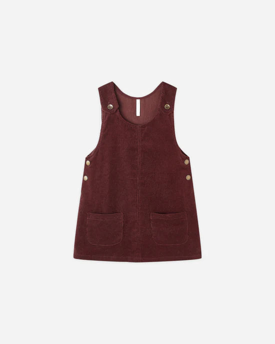 Odette Overall Dress | Burgundy | Rylee & Cru