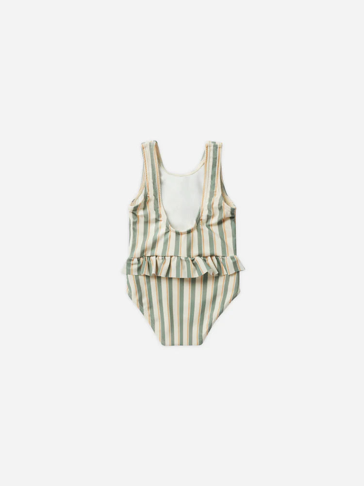 Skirted One-Piece | Rylee + Cru | Aqua Stripe