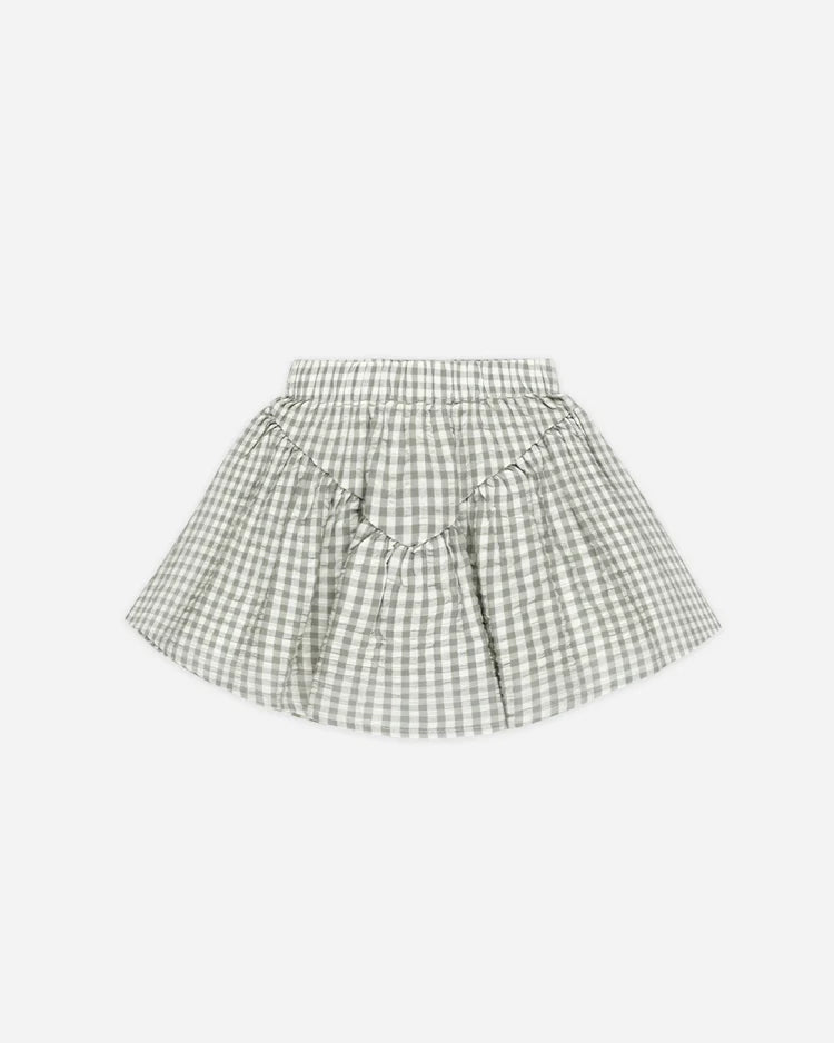 Sparrow Skirt | Eucalyptus Gingham | Rylee & Cru